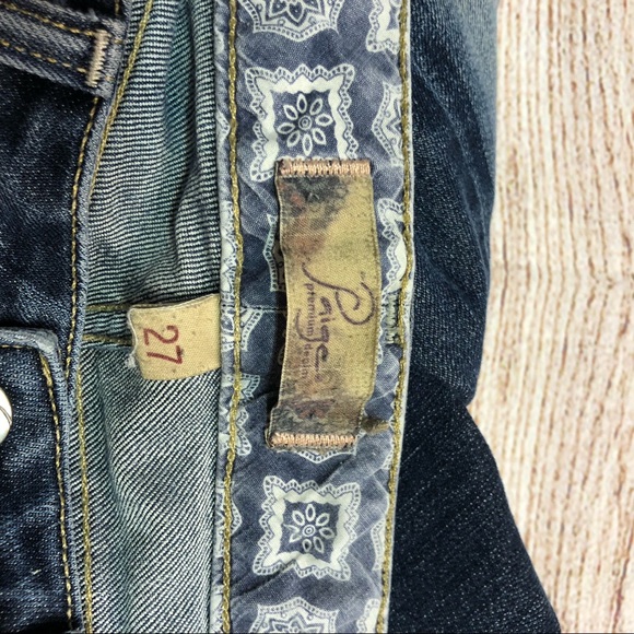 Paige Uneven Distressed Hem Jeans Size 27 - Picture 6 of 7